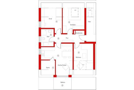 3-Zimmer Wohnung im DG2.OG mit Balkon in Brennberg