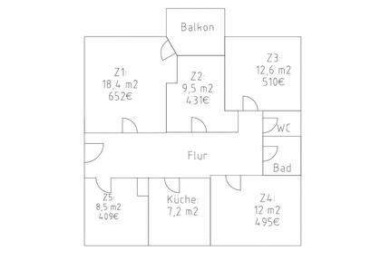 5 x WG-Zimmer in Laatzen ab 1.Mai zu vermieten - Miete ab 409€