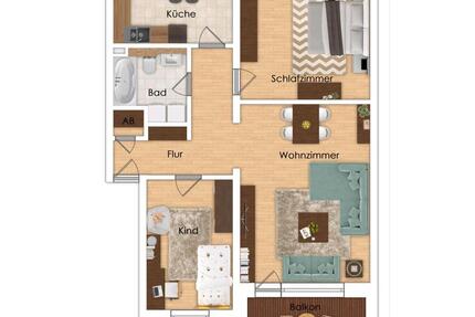 3 Zimmer Wohnung Moers Kapellen Garage Stellplatz Fußbodenheizung