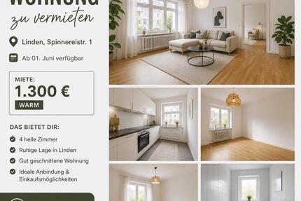 4 Zimmer WG in Linden zum 1.06.2026 zu vermieten - Hannover Linden-Limmer