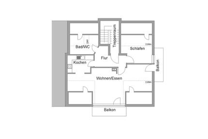 2-Zimmer Wohnung mit Balkon und Garage - Großkarolinenfeld
