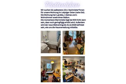 ANFRAGESTOPP: 3 Zimmer Wohnung in der Plattes - Leipzig Ost