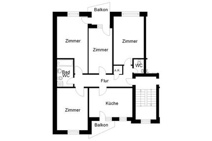 Studenten aufgepasst! WG-geeignete 4 Zi.-Wohnung mit Einbauküche! - Osnabrück Nahne