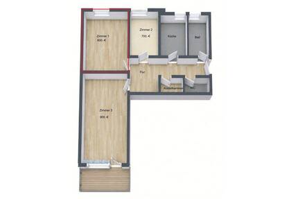 WG-Zimmer in 3er-WG in 70 m² Wohnung zu vermieten - München-Ramersdorf Ramersdorf-Perlach