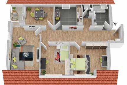 4-Zimmer Wohnung ab . Juni - 1.400,00&nbsp;EUR Kaltmiete, ca.&nbsp; 113,00&nbsp;m&sup2; in Eggenstein-Leopoldshafen (PLZ: 76344)