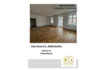 +++attraktive 3-Zimmer Wohnung (WE04) mit Balkon in gepflegter Anlage+++ - Rochlitz