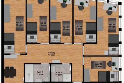 WG-Zimmer in München 900,00 € 14 m²