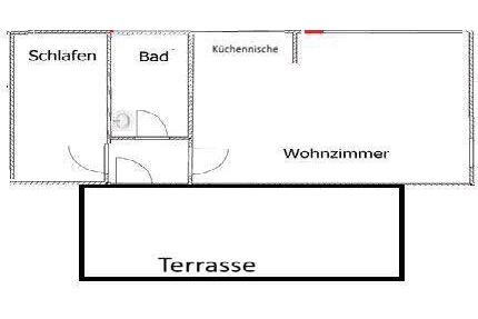 Kleine 2 Zimmer Souterrainwohnung mit Terrasse - Bielefeld Schildesche