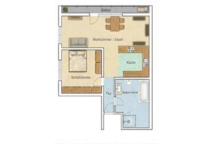 2 Zimmer Wohnung mit Balkon , Erstbezug - Salem