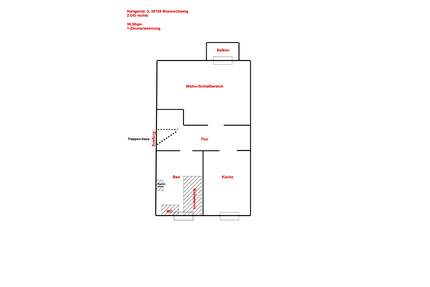 Wohnung zum Mieten in Braunschweig 523,40 € 39.5 m²