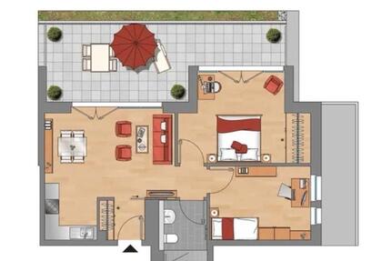 Moderne 3-Zimmer Wohnung mit Terrasse in Vennhausen - Düsseldorf Stadtbezirk 8