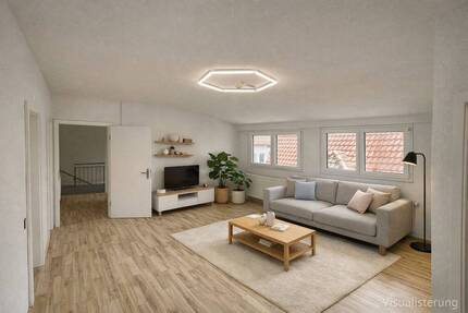 Moderne 4-4,5 Zimmer Dachgeschosswohnung mit großem Balkon & Stellplatz - Waiblingen