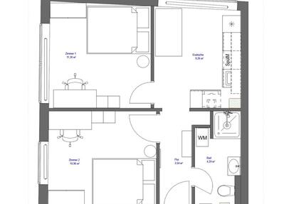 Ein Zimmer in 2er WG-Wohnung in Köln-Poll mit Rheinblick!