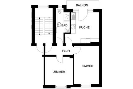 2 Zimmer mit Balkon in Hagen - 396,00&nbsp;EUR Kaltmiete, ca.&nbsp; 62,66&nbsp;m&sup2; in Hagen (PLZ: 58089) Hagen-Nord