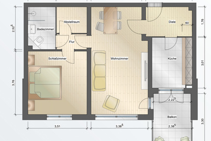 Grüne Oase in Frankfurt — 2 Zimmer mit großzügigem Balkon - Frankfurt am Main Nord-West