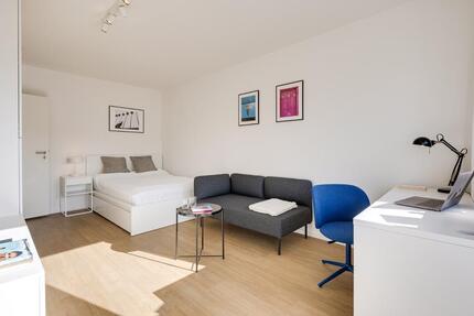 1-Zimmer Apartment Schwabing Nord Vollausstattung mit Balkon - München Schwabing-Freimann