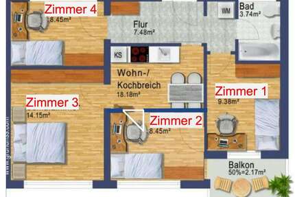 WG-Zimmer in München 840,00 € 15 m²