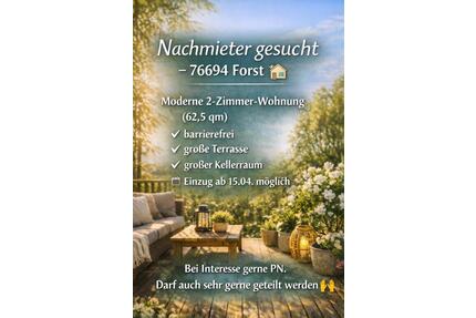 2 - Zimmer Mietwohnung in 76694 - Forst