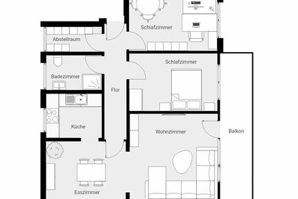 Moderne 3,5 Zimmer Wohnung in ruhiger Lage von Rüthen