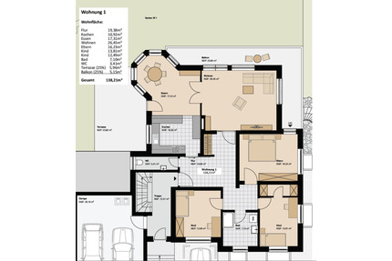Birkenhard: 138m² 56 Zimmer + Balkon Garten Garage - Warthausen