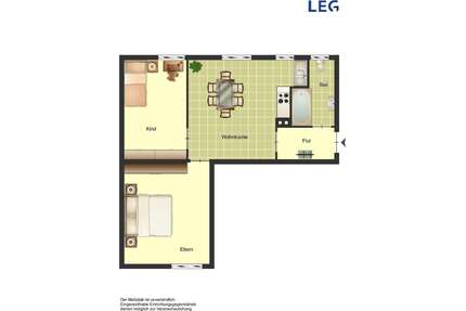 Wohnung zum Mieten in Duisburg 469,00 € 50.9 m²