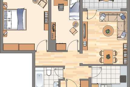 Wohnung zum Mieten in Dortmund 549,00 € 67 m²