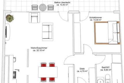 Zu vermieten - 2 Zimmer Wohnung in Augsburg Herrenbach