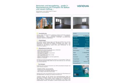 Schöne 2 Zimmer Wohnung mit Balkon und Aufzug Krefeld-Oppum
