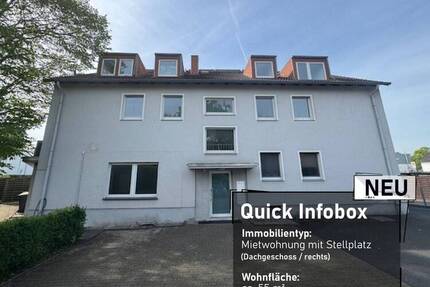 2-Zimmer Dachgeschosswohnung mit Balkon und Stellplatz - Bönen