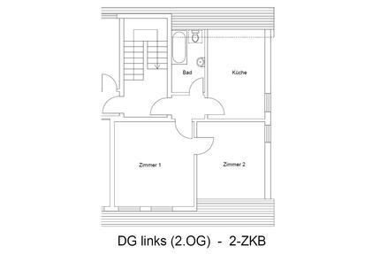Schöne Dachgeschosswohnung in Bad Salzuflen 2-Zimmer KB