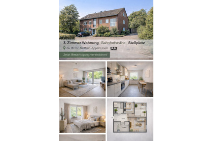 Wohnung Appelhülsen - 90qm (2 Schlafzimmer + größe Wohnküche) - Nottuln