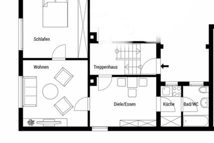 Möblierte 2-Zimmer EG Wohnung in Dreieich-Götzenhain