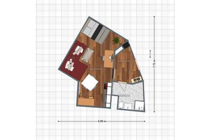 Voll möbilierte 1 Zimmer Wohnung in zentraler Lage in Nürnberg