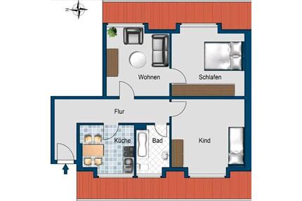 Frisch sanierte 3 Zimmer Wohnung in Derendorf ab dem 30.04. frei! - Düsseldorf
