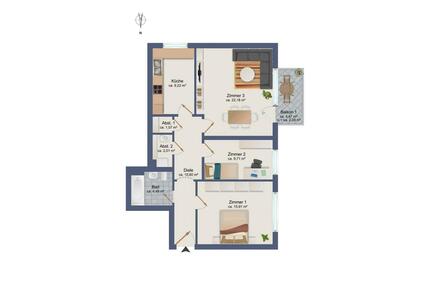 3 Zimmer Wohnung zu vermieten - 1.400,00&nbsp;EUR Kaltmiete, ca.&nbsp; 78,00&nbsp;m&sup2; in Hamburg (PLZ: 22143) Wandsbek
