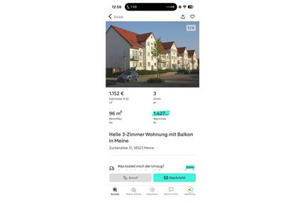 3-Zimmer Wohnung ab 1.6.2026 in Meine Niedersachsen