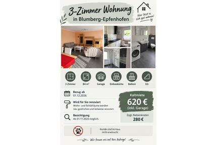 Helle 3-Zimmer Wohnung in Blumberg-Epfenhofen