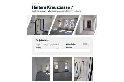 3 Zimmer Wohnung, 81,29 qm, Coburg Innenstadt, frisch modernisiert
