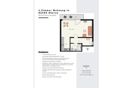 1 Zimmer Wohnung in Oberau - 750,00&nbsp;EUR Kaltmiete, ca.&nbsp; 43,00&nbsp;m&sup2; in Garmisch-Partenkirchen (PLZ: 82467) Breitenau