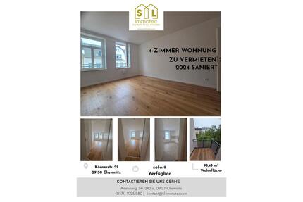 ++Hochwertige 4 Zi. Whg mit Balkon u. neuer Einbauküche WG geeignet+++ - Chemnitz Hilbersdorf