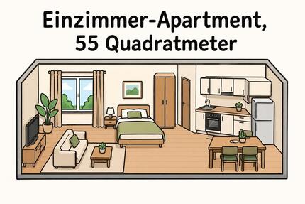 Helles 1 Zimmer Apartment in Steinmauern Rastatt - Karlsruhe Beiertheim-Bulach