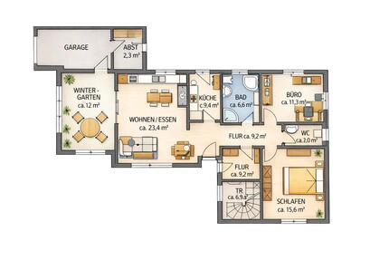 3,5 Zimmer Etagen Wohnung EG Wintergarten, Terrasse in Riemsloh - Melle