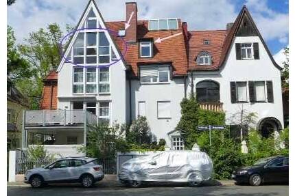 - reserv. bis 27.3.- 2 12 Zimmer DG-Whng im Maisonettenstil, 80m² und ca.10m² Studio, ohne Lift in Nbg-Mögeldorf (Ebensee), frei - Nürnberg