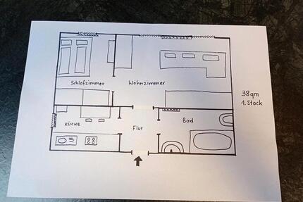 2 Zimmer Wohnung in Sennfeld - 370,00&nbsp;EUR Kaltmiete, ca.&nbsp; 38,00&nbsp;m&sup2; in Sennfeld (PLZ: 97526)