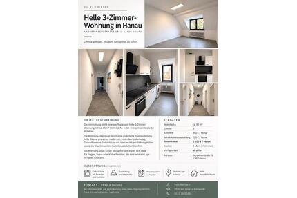 Helle 3-Zimmer Wohnung in Hanau