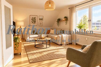 Helle 3 Zimmer Mansardenwohnung mit Garage in zentraler Wohnlage Nähe Schulzentrum - Roth