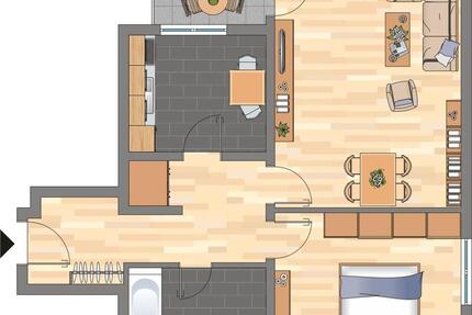 Gut geschnittene 2-Zimmer Wohnung mit Balkon - Duisburg Walsum
