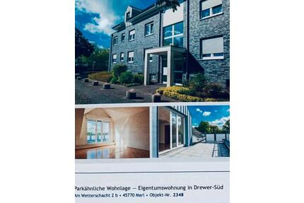 Renovierte 2 Zimmer Wohnung mit Parkett, Terrasse & Tiefgarage ! - Marl