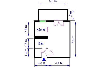 !!!Ideal für Senioren - sanierte 1-Raumwohnung!!! ab Juni - Magdeburg Großer Silberberg