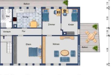 3,54 Zimmer Wohnung zu vermieten - Lauchheim